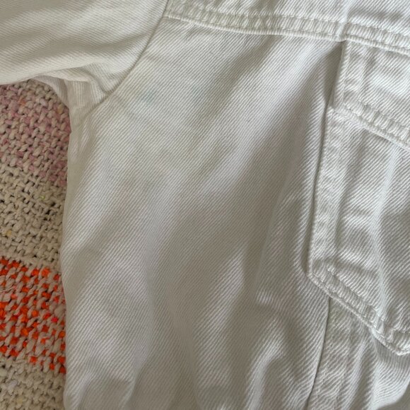 Off White Cropped Denim Jacket - Picture 10 of 11